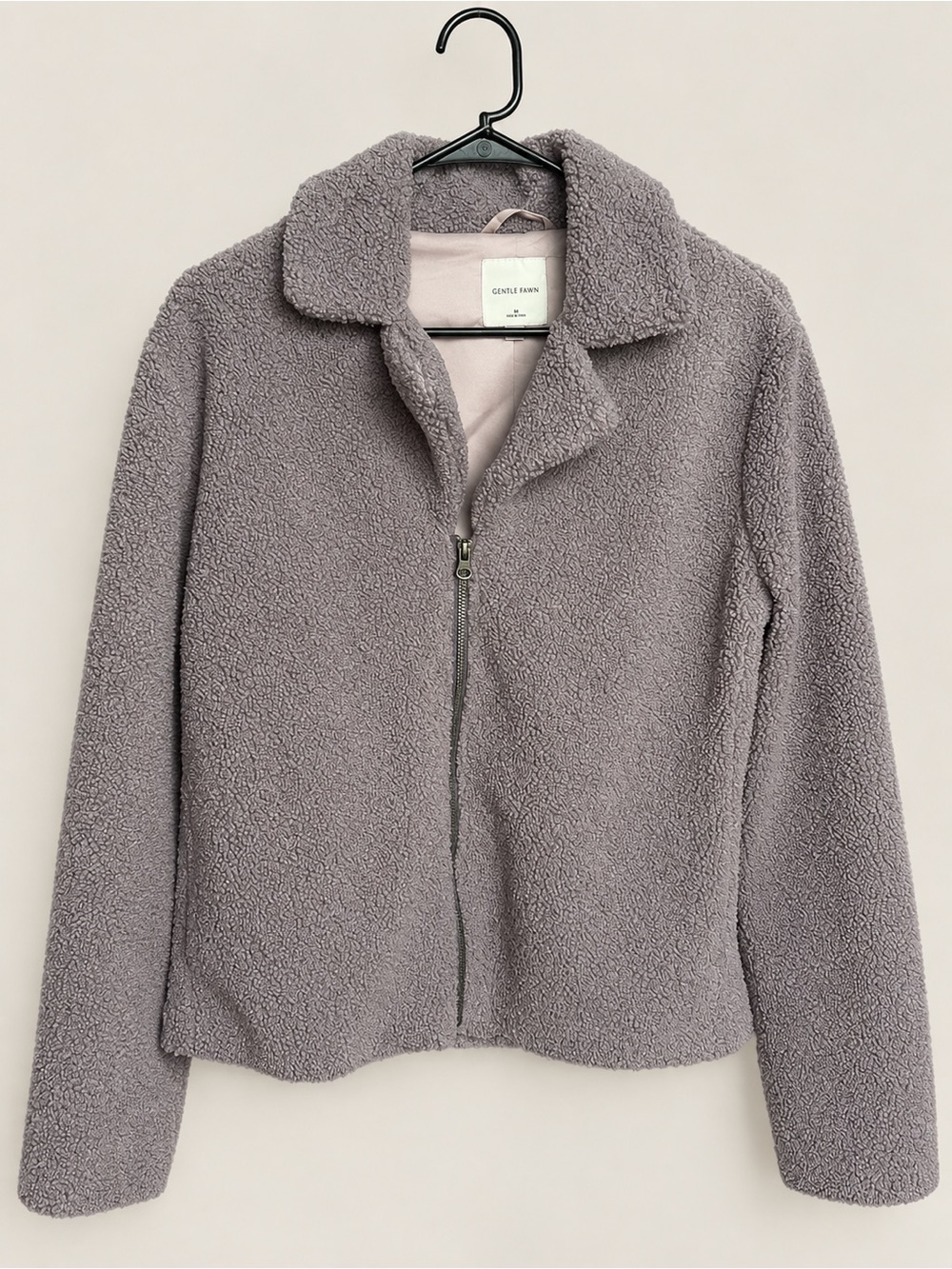 Gentle Fawn Lavender Gray Teddy Zip Jacket